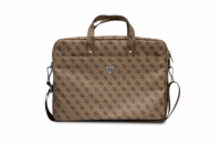 Guess 4G PU Triangle Logo Computer Bag 15/16" Brown Luxusní pouzdro značky GUESS vyrobené z kvalitní EKO kůže určené pro notebooky o velikosti 15" až 16" vás jistě zaujme jemně texturovaným povrchem 