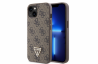 Guess PU 4G Strass Triangle Metal Logo Zadní Kryt pro iPhone 15 Brown Představujeme Guess PU 4G Strass Triangle Metal Logo kryt - ten nejlepší doplněk pro váš telefon.