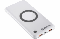 VARTA Portable Bezdrátová Powerbanka 10000mAh Silver Varta powerbanka s kapacitou 10000mAh a bezdrátovým nabíjením a dvěma výstupy pro nabíjení až dvou zařízení současně.