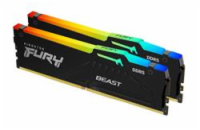 KINGSTON DIMM DDR5 32GB (Kit of 2) 6000MT/s CL30 Non-ECC FURY Beast RGB EXPO, Černá