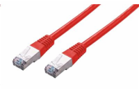 C-TECH kabel patchcord Cat5e, FTP, červený, 1m