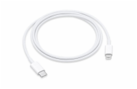 DeTech Datový Kabel Lightning/USB-C pro Apple, White Datový a nabíjecí kabel s Lightning konektorem a zapojením do USB-C s délkou 1 metr.