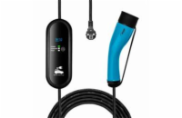 Akyga Napájecí kabel pro elektromobily Type 2, LCD displej, Control Box, 1-fázový 16A 3.8kW, délka 5m