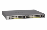 Netgear 48-Port Gigabit Ethernet, PoE+, Smart Switch, Cloud Management, 4 SFP+ Ports (380W)  - GS752TXP