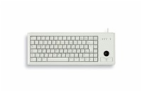 CHERRY klávesnice G84-4400, trackball, ultralehká, PS/2, EU, šedá