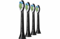 Philips HX6064/11 Sonicare W Optimal White, náhradní hlavice, standardní velikost, 4 kusy, nasazovací, černá