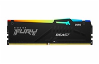 KINGSTON DIMM DDR5 16GB 6000MT/s CL30 Non-ECC FURY Beast RGB XMP, Černá