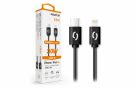 Datový kabel ALIGATOR POWER 30W, USB-C/Lightning 3A 1,5m, černý