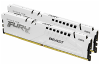 KINGSTON 64GB 6000MT/s DDR5 CL30 DIMM (Kit of 2) FURY Beast White RGB XMP