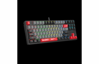 A4tech Bloody Klávesnice S87, herní klávesnice, mechanická, drátová, Red Switch, CZ/SK, Černá