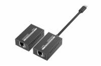 PremiumCord USB-C na HDMI extender přes patch kabel Cat5e/6/6a 4K@60Hz na 60m