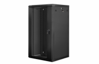 LANBERG 19" RACKOVÁ SKŘÍŇ PRO MONTÁŽ NA STĚNU 22U/600X600 (v rozloženém stavu) S PROSKLENÝMI DVEŘMI ČERNÁ  V2