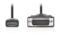 NEDIS kabel HDMI - DVI/ konektor HDMI - zástrčka DVI-D 24+1pinová/ černý/ bulk/ 3m