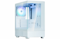 Zalman skříň P10 White / miniT / 1x120mm fan ARGB / USB 3.0 / USB-C / temperované sklo / bílá