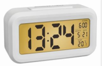 TFA 60.2018.02 - digitální budík s možností podsvícení LUMIO - barva bílá