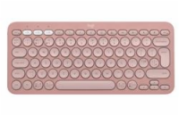 Logitech Pebble Keys 2 K380s, US, bezdrátová  klávesnice, růžová
