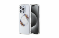 Guess PC/TPU Flowers Ring Glossy Logo MagSafe Zadní Kryt pro iPhone 15 Pro Max Transparent Guess PC/TPU Flowers Ring Glossy - prémiový kryt, který přináší dokonalou ochranu pro váš telefon a zároveň 