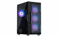 Zalman skříň I3 Neo ARGB black / ATX / 4x120 ARGB fan / 2xUSB 3.0 / 1xUSB 2.0 / prosklená bočnice / mesh panel / černá