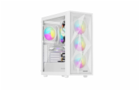 Počítačová skříň Genesis DIAXID 605 ARGB/Midi Tower/Transpar./Bílá
