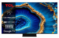 TCL 75C805 TV SMART Google TV QLED/191cm/4K UHD/4000 PPI/144Hz/Mini LED/HDR10+/Dolby Vision/Atmos/DVB-T2/S2/C/VESA