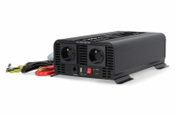 NEDIS měnič napětí/ čistá sinusoida/ 12 V DC/230 V AC 50 Hz/ 1000 W (2000 W špička)/ USB-A / USB-C/ 2x zásuvka typu E