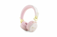 Guess Bluetooth Stereo Headphone, růžová Poznejte novou dimenzi poslechu s bezdrátovými sluchátky na uši Guess PU 4G Metal Logo!