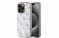 Guess PU Leather 4G Triangle Metal Logo Zadní Kryt pro iPhone 15 Pro White Představujeme Guess PU Leather 4G Triangle Metal Logo - dokonalý obal pro váš telefon, který spojuje praktičnost, eleganci a