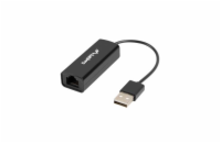 LANBERG USB->RJ45 ETHERNET ADAPTÉR SÍŤOVÁ KARTA  USB 2.0 1X RJ45 100MB KABEL