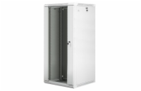 LANBERG RACKOVÁ SKŘÍŇ 19" NÁSTĚNNÁ 27U/600X600 (v rozloženém stavu) S PROSKLENÝMI DVEŘMI ŠEDÁ  V2