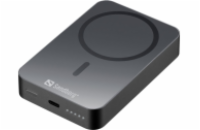 Sandberg Mag Wireless Powerbank 10000 mAh ALU, černá