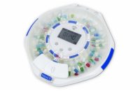 NEDIS Wi-Fi chytrý dávkovač pilulek/ 28 přihrádek/ počet časů poplachu: 9 budíků za den/ Hlas / Pípnutí / Světlo/ LCD