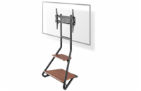 NEDIS podlahový TV stojan/ 37 - 75"/ nosnost 40 kg/ Bauhaus Design/ nastavitelné výšky/ MDF/ ocel/ černo-hnědý