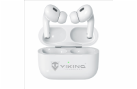 Viking bluetooth sluchátka s mikrofonem VPRORT, bílá