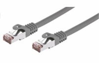 C-TECH kabel patchcord Cat6, FTP, šedý, 15m