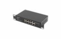 LANBERG SWITCH  8X 100MB POE+/2X 1GB UNMANAGED RACK 10"/19" GIGABIT ETHERNET 120W