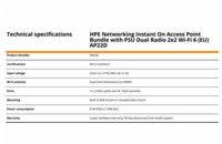 HPE Networking Instant On Access Point AP22D Bundle with PSU Dual Radio 2x2 Wi-Fi 6 (EU) AP22D  (desktop or wallmount)