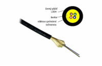 XtendLan FO kabel, 9/125, 4c, DROP, 3,6mm LS0H, černý, G.657A, 1000N, 2km cívka s konektory