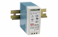 MEANWELL DRC-60A  Zdroj 12-15V/2,8A, výstup na baterii 1,5A, DIN