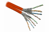 PLANET kabel FTP, drát, Cat 5e, fyzicky 6A, 4p, LS0H, stíněný každý pár, Planet Elite, oranžový, Dca, balení 500m, TWIN