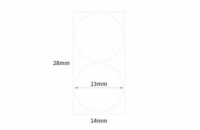 Niimbot štítky R 14x28mm 220ks WhiteRound B pro D11 a D110