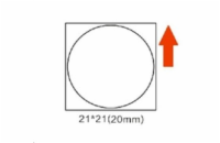 Niimbot štítky R 21x21mm 300ks RoundB pro B21, B21S, B3S, B1