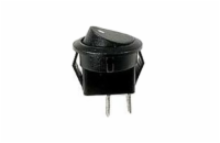 Přepínač kolébkový kul.  2pol./2pin  OFF-ON 250V/1A černý
