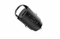 Autonabíječka FIXED s USB-C a USB-A výstupem v mini provedení, podpora PD a QC 3.0, 30W, černá