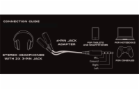 Genesis A20 - PRÉMIOVÝ 4-PIN ADAPTÉR SLUCHÁTEK PRO PS4/PC 