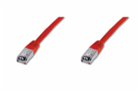 Digitus Patch Cable, S-FTP, CAT 6, AWG 27/7, LSOH, Měď, červený 3m