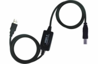 PremiumCord USB 2.0 repeater a propojovací kabel A/M-B/M 20m
