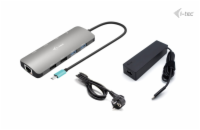i-tec dokovací stanice USB-C Metal Nano 2x HDMI, Power Delivery 100W + univerzální nabíječka 100W (bundle)