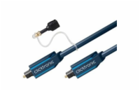 HQ Optický kabel Toslink TOS male - TOS male, s redukcí na 3.5mm, 2m