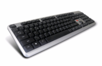 C-TECH klávesnice KB-102 USB, slim, silver, CZ/SK