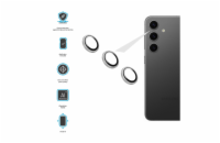 Ochranná skla čoček fotoaparátů FIXED Camera Glass pro Samsung Galaxy S24+, stříbrná